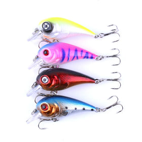 In Stock Hard Plastic 5cm 5g Topwater Fishing Lures Bass Wobbler Crank Bait