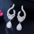 Luxury Shiny Big Water Drop Dangle Cubic Zirconia Long Earring for Women High Quality Fashion Party Wedding Jewelry Accessories