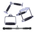 Fitness Machine Accessories Cable Attachments Pull Down V Shaped Handle D Ring Straight Bar
