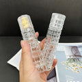 Bamboo Section Glass Transparent Luxury Perfume Bottle Empty Bottle Portable High-end Cosmetic Spray Bottle