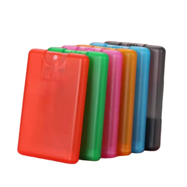 20ml Credit Card Size Pocket Perfume & Liquid Soap Fragrance Card Pump Sprayer Bottle with Custom Color PP Plastic