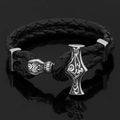 Thor's Hammer Paracord Viking Paracord Bracelet Vikings BC0101 Bracelets Viking Rune Decoration Scandinavian Souvenirs Gif
