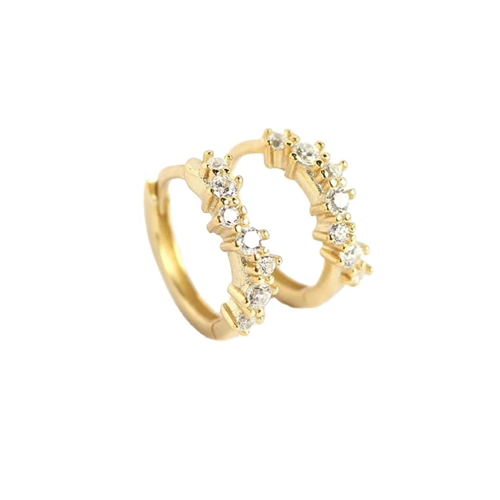 Wholesale Fashion Women Silver Jewelry Simple Design Cubic Zirconia 925 Earrings Wholesale