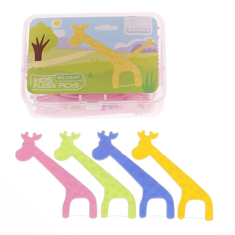 Wholesale Factory Price Floss Dental Children Animal Design Dental Floss Pick for Kids