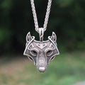 Viking Fenrir Wolf Necklace Pendant with Rope Chain Classic Zinc Alloy Jewelry Featuring Thor Odin Mjolnir-Scandinavian Design