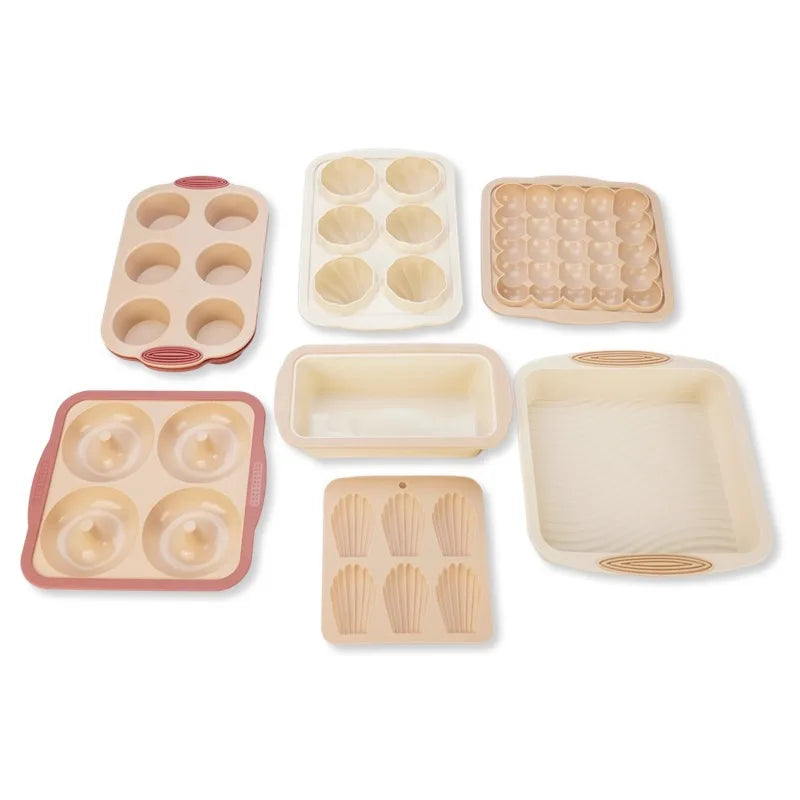 Hot Selling Nordic Style Silicone Baking Mold Disposable Eco-Friendly Pan for Cake Bread Toast Air Fryer Square Round Baking Mat