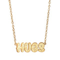 New Trendy Women's 18K Gold Name Necklace Heart Clavicle Link Chain Fashionable Letter Pattern Stainless Steel Pendant Party