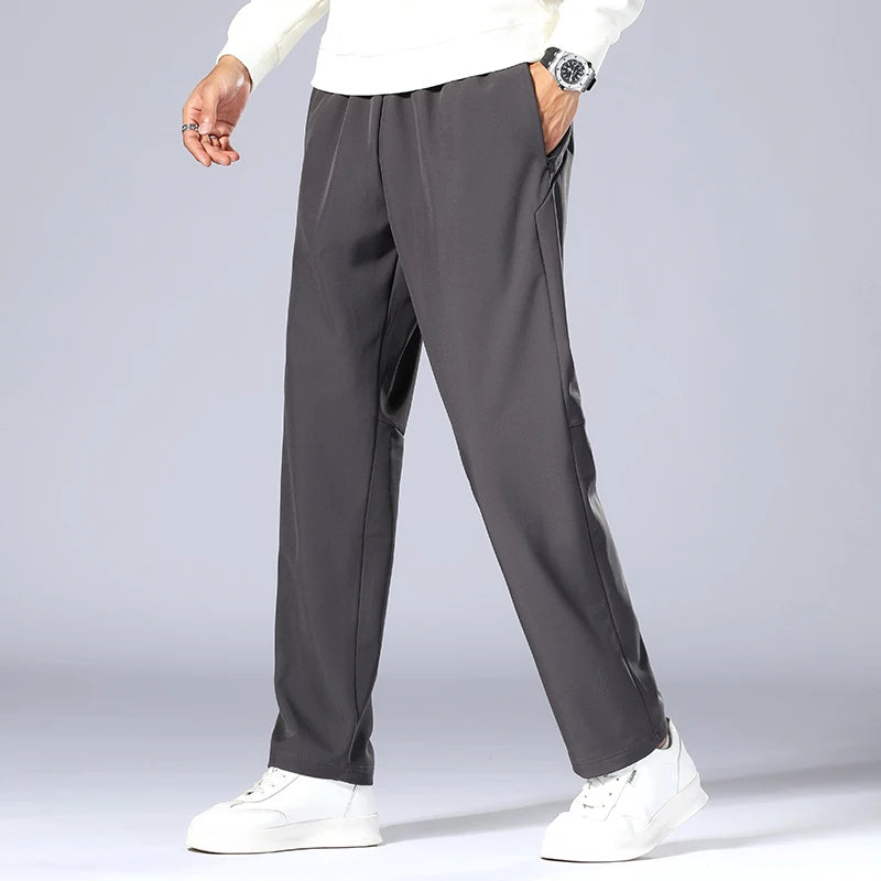 Thick Track Pants Men Baggy Stylish Straight Fleece Pants Sports Wear Breathable Gym Jogging Pants for Man