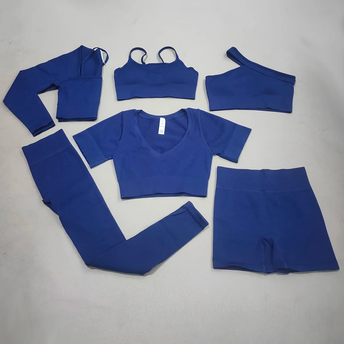 Wholesale Ropa Deportiva Seamless Sports Activewear Ladies Athletic Wear Ribbed Scrunch Booty Gym Shorts Yoga Set