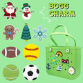 Tote Beach Letters Numbers Charms Pvc Large Big Size Lips Gingerbread Christmas Soccer Kawaii Rubber Custom Bag Charms