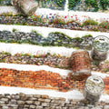 2M/Roll PET Tape Greenfield Flower Wall Series Wall Texture Landscaping Handbook Decoration Material Loop Stickers
