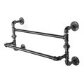 2 Tier Double Tier Metal Wall Mount Bathroom Fixtures Bath Towel Rack for Clothing