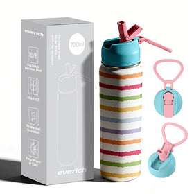 Free Sample Double Wall Vacuum Insulated Wide Mouth Stainless Steel Sports Water Bottle Customization Color
