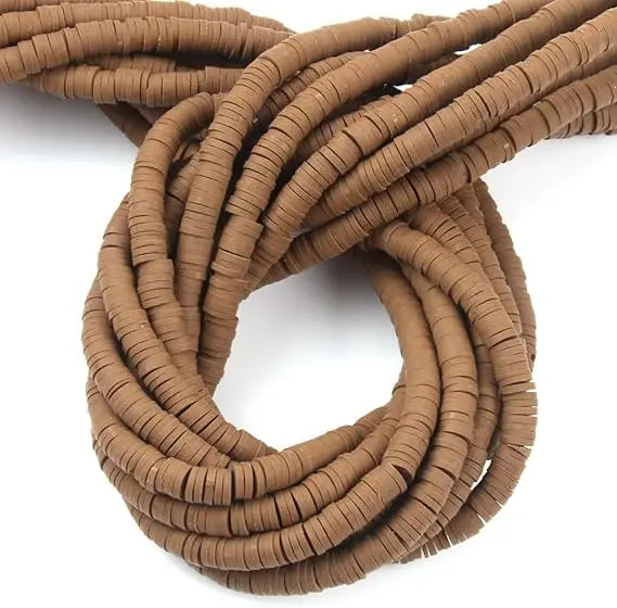 6mm Coffee Brown Ceramic Clay Porcelain Flat Disc Earth Beads Jewelry Making DIY Bracelet Necklace Loose Third Party Certified