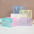 PVC Transparent Cosmetic Clear Makeup Bag for Women Girl Waterproof Zipper Beauty Case Travel Toiletry Bags Handbag