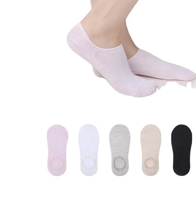 Fashion Ladies Thin No Show Invisible Socks Eco-Friendly Cotton Casual Ankle Socks for Women
