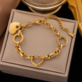 Heart-shaped love Heart Fashion Stainless Steel High-quality Color-free Elephant Animal Bracelet Adjustable