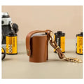 YY Leather 35mm Film Case Keychain Film Holder Canisters with Caps Leather Photographic Film Roll Case