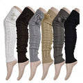 Custom Logo High Quality Winter Warm Long Boot Women Knit Leg Warmer Slouch Socks