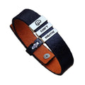 Wholesale Men's Stainless Steel Bead Leather Bracelet with 'I Can't Breathe' Words Gold Plated Trendy Style Popular As Gift