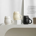 XHL SUB Creative Cat Ceramic Tea Cup Tea Separation Cup Lucky Cat Mug Office Cup with Lid Filter