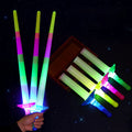 2025 Wholesale Multi-Color LED Flash Stick 64CM Retractable Laser Sword Elastic Extensible Four-Section Light-Up Toys