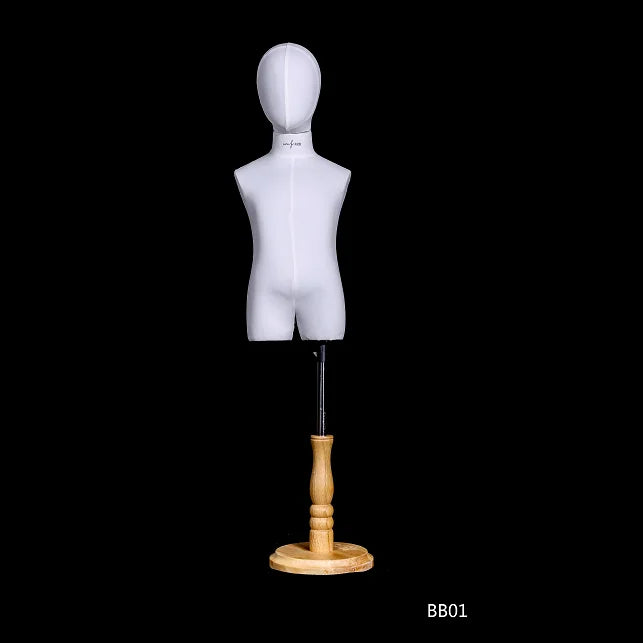 Fiberglass Boys Full-Body Stand Children/Teenage Mannequin with Wooden Base High Grade