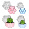 Cat Paw Resin Container Box With Lid DIY Flower Pot Ashtray Jewelry Package Epoxy Resin Silicone Molds