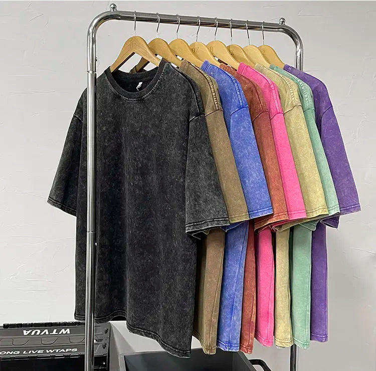 Custom Logo Gradient Acid Washed Vintage Distressed Regular Fit 100% Cotton Breathable Eco-Friendly Quick Dry Lightweight Short