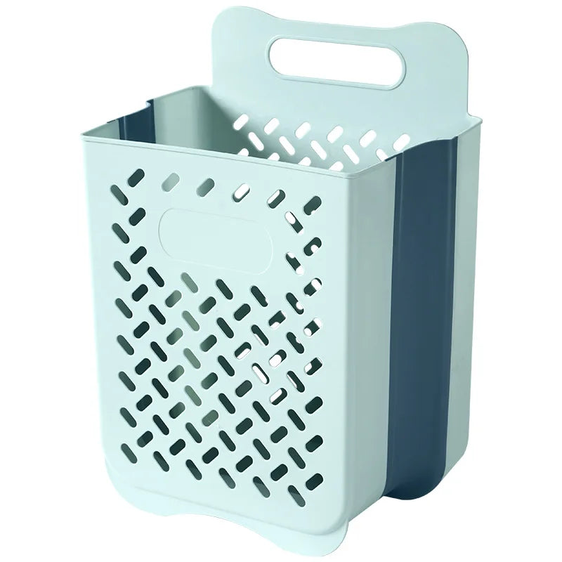 Home Small Organizer Desktop Folding Crate Storage Basket Snack Storage Basket With Hook Household Bathroom Use