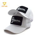 Custom Circle Patch Embroidery Logo White Winter Performance Beach Hip Hop Y2K 6 Panel Mesh Canvas Trucker Caps