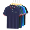 Customizable 100% Polyester Men's Polo Shirt High Quality Formal Quick Dry Embroidered Logo Unisex Short 9 Colors Plain Blank