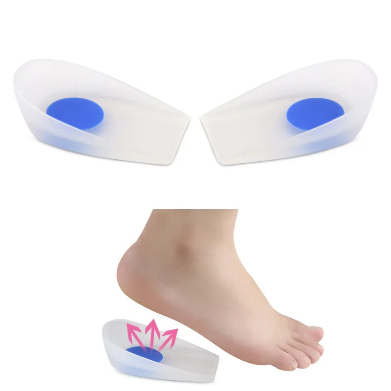 Silicone Foot Pads Heel Cups Plantar Fasciitis Inserts Silicone Heel Lifts Height Increase Insoles