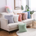 Christmas Luxury Faux Fur Throw Pillow Cover Deluxe Winter Decorative Plush Pillow Case Cushion Cover for Sofa Bedroom