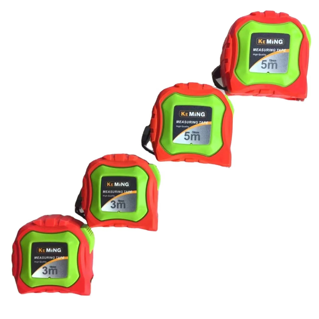 New Arrival Auto Lock Retractable Steel Tape Measure Imperial Metric Inch Meter System Patented Self Lock Rubber Plastic Tape