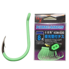 Manufacturer Glow Fish Hook Fishhook High Carbon Steel Fishing Luminous Hook for Saltwater Freshwater