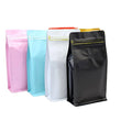 White Mylar aluminum foil Coffee Packaging Bags Resealable Bags With Valve Bags for Coffee