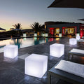 Outdoor Rechargeable Modern Cube Furniture Plastic Led Cube Chair Bar Tables Chairs for Party Led Cube Chair