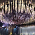 Wedding Props 10 Heads Acrylic Rod Ceiling LED Light Hanging Pendant Ornaments Wedding Events Party Decoration Ceiling Fan Lamps