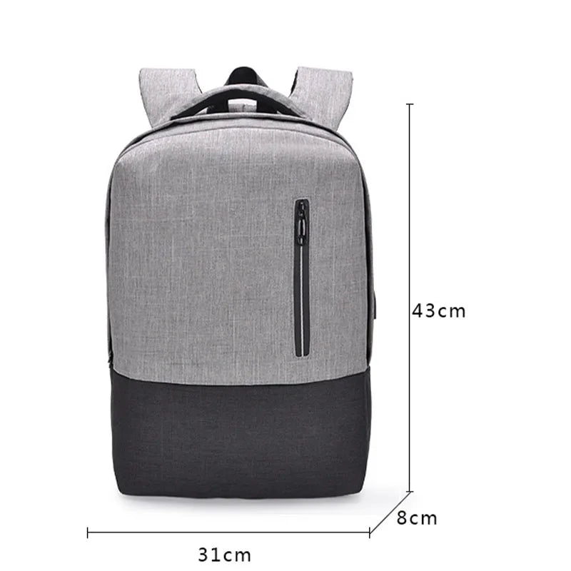 Custom Logo Grey Stylish Waterproof Students School Backpack Boys Shockproof Laptop Bag Large School Backpack