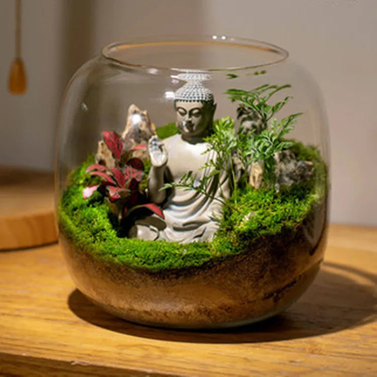 Wholesale Clear Glass Moss Terrarium Vase Home Decor Flower Pots & Planters
