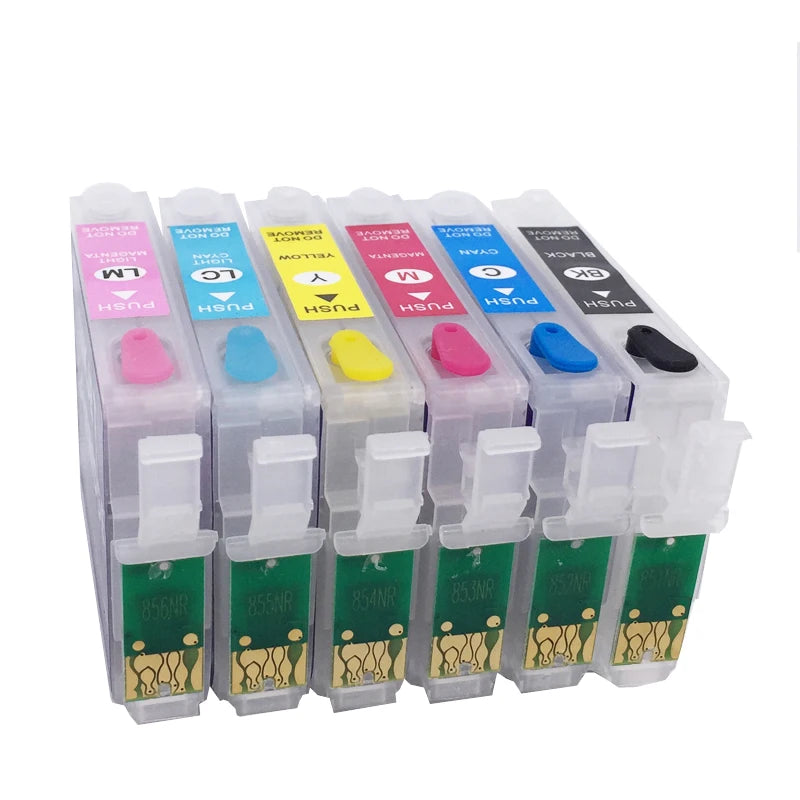 T0801-T0806 Refillable Ink Cartridge With Reset Chip for Epson PX700W PX710W PX800FW PX810 PX650 PX50 PX660 PX720WD PX730WD CISS