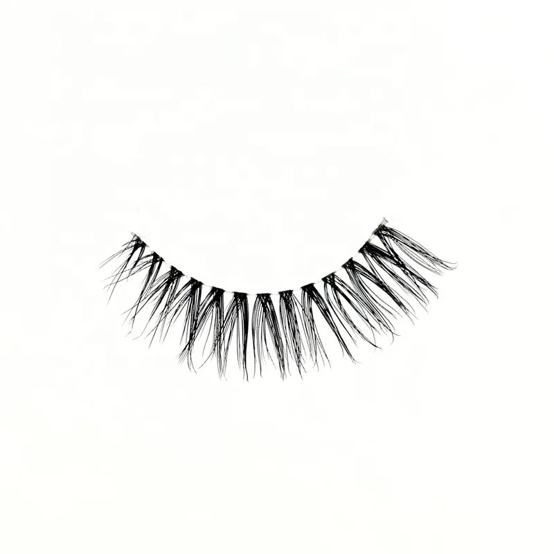 Super Soft Comfortable Clear Band Lashes Private Label Custom Logo Package 100% Handmade Reusable Cruelty-Free Korean Eyelashes