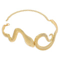 Fashion Metal Gold Hip Hop Necklace Snake Shape Pendant Necklace Women Vintage Sweater Chain Choker Jewelry Accessories