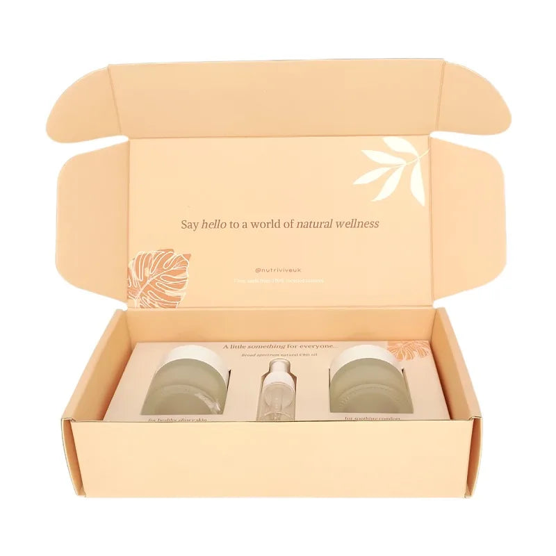 Chic Nude White Paper Package Design Tin Biodegradable for Pvc Travel Cosmetics Mailing Packaging Cosmetic Packaging Boxeses
