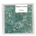 Small Size 0.15 Carat Baguette Shape 2x4mm Lab Created Light Blue Moissanite Diamond