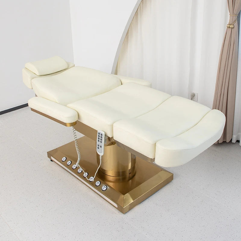 HICOMED  Low Price Electric 3 Motor Massage Table Saloon Equipments Adjustable Tattoo Chair Treatment Massage Table Beauty Bed