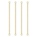 1/20 14K Gold Filled 55mm Extension Chain 1.26mm Cable Extender Chain With Closed Loops for DIY Bracelet Necklace Jewelry Making
