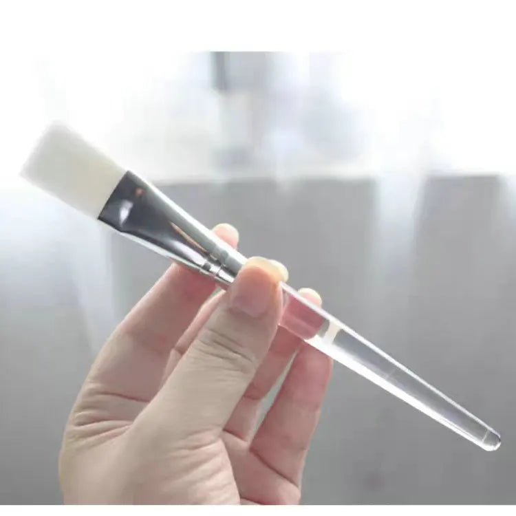 Facial Mask Brush Makeup Brushes Cosmetic Tools with Clear Plastic Handle Factory Wholesale