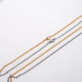 Factory Wholesale Women/Men's Stainless Steel Water Wave Chain Necklace Gold & Rose Gold Plating Classic Style for Anniversaries